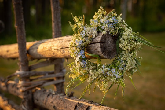 Blumenkranz zum Midsommarfest in Schweden