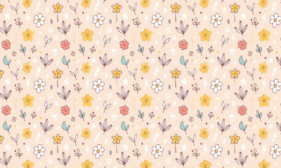Small Scale Floral Seamless Pattern