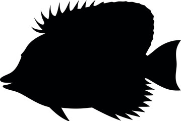 fish silhouette icon vector illustration design on white background.