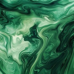 Obraz premium Green Abstract Swirl