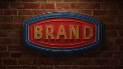 Obraz premium Retro neon sign with word 