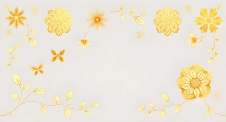 Gordijnen golden deign floral background © mrpixel