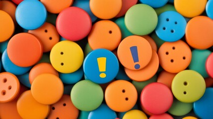 Yes, No, Exclamation sign buttons