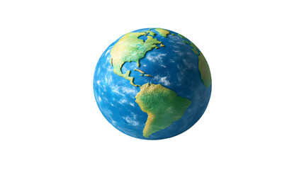 Naklejka premium Globe with Detailed Continents and Oceans Perfect for Educational and Environmental Themes