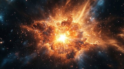 Naklejka premium Supernova explosion, artwork 