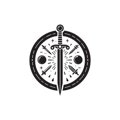 Fototapeta premium The Sword of Damocles Vector (1).eps