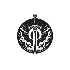 Fototapeta premium The Sword of Damocles Vector (2).eps