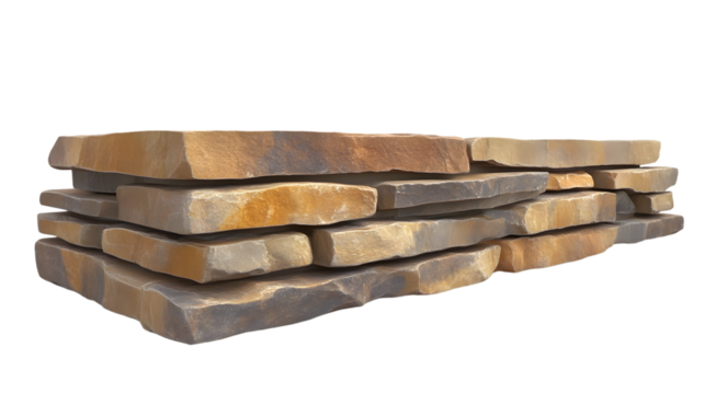 Stacked Natural Stone Slabs for Construction and Design Projects