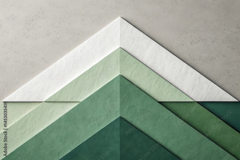 Aufkleber abstract geometric green triangle layers paper art design presentation graphic