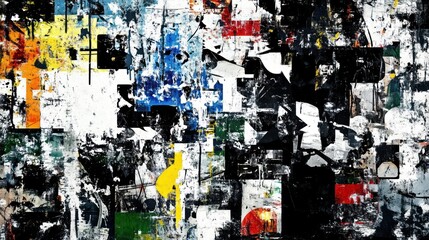 Fototapeta premium Abstract expressionist mixed media art