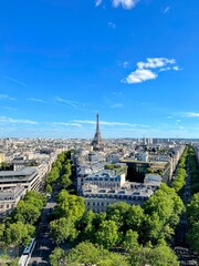 Parisian Panorama with Eiffel Tower and Grand Boulevard