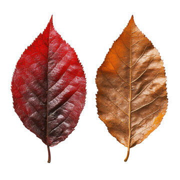 Vibrant Red and Brown Leaves on Black Background for Nature Lovers