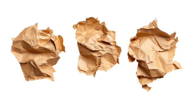 Crumpled Brown Paper Texture for Background or Overlay Design Use