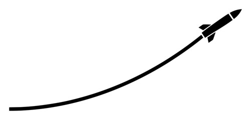 rocket launch silhouette vector engraving © Camel