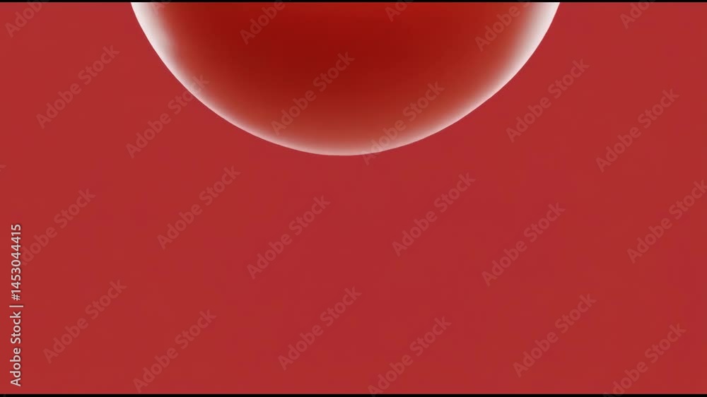 Poster abstract red background with floating circular shapes
