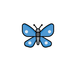 Butterfly vector isolated icon. Butterfly emoji