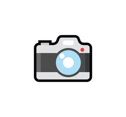 Camera vector isolated icon. Photo camera emoji illustration. Camera vector isolated emoticon