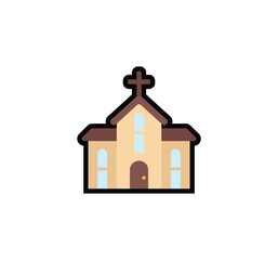 Church vector isolated icon. Church emoji illustration. Church vector isolated emoticon