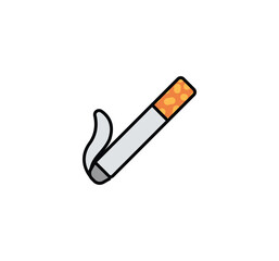 Cigarette vector isolated emoji icon. Cigarette emoticon