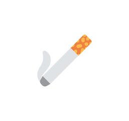 Cigarette vector isolated emoji icon. Cigarette emoticon
