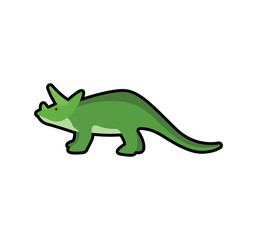 Dinosaur vector isolated emoticon. Dinosaur emoji. Dinosaur color icon