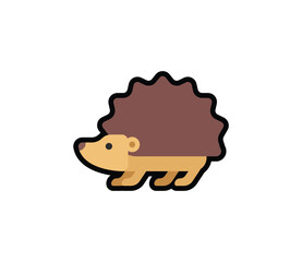 Hedgehog vector isolated icon. Hedgehog emoji illustration