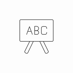 abc blackboard icon sign vector