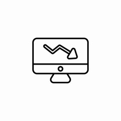 analytics screen icon sign vector