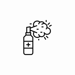 antiseptic spray icon sign vector
