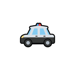 Police car vector isolated icon. Police emoji