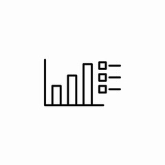 bar chart icon sign vector