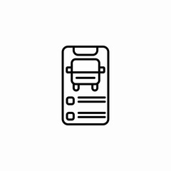 bus online icon sign vector