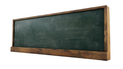 Vintage Green Chalkboard with Wooden Frame Education Menu Rustic Style