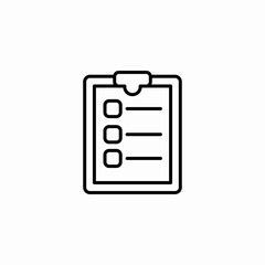 checklist document icon sign vector