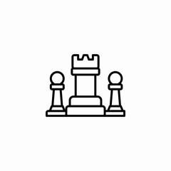 chess pieces icon sign vector