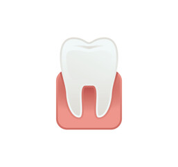 Tooth Vector Isolated Emoticon. Tooth Icon