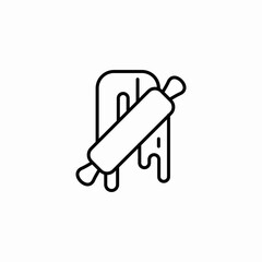 cooking rolling icon sign vector