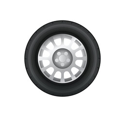 Car wheel vector isolated icon. Emoji illustration. Car wheel vector emoticon