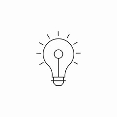 light bulb icon sign vector