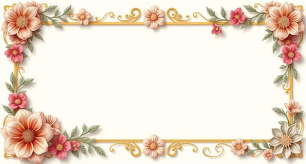 Fototapeta premium frame of flowers