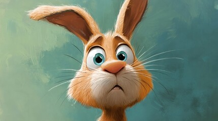 Curious rabbit portrait