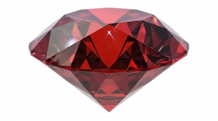 Fototapeta premium Vibrant red gemstone glistens, showcasing its rich color and brilliance, perfect for jewelry and adornment.