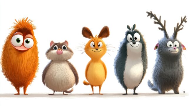Cute cartoon animal characters (8)