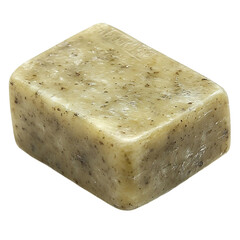 A Pet Safe Flea Shampoo Bar Earthy Browns and Organic Isolated on Transparent Background
