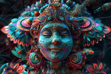 Fototapeta premium vibrant visuals showcases abstract and conceptual artworks, ranging from glowing surreal portraits to symbolic nature inspired compositions.