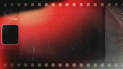 Vintage 8mm Film Frame Overlay with Grain and Light Leaks