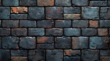 Obraz premium Rustic brick wall with colorful texture
