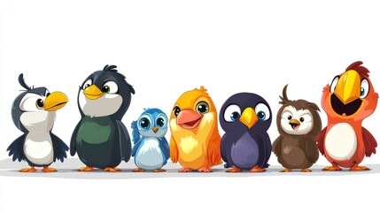 Cute cartoon birds (6)