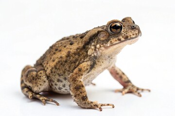eastern narrow mouthed toad isolated on white background