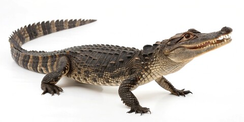 Fototapeta premium chinese alligator isolated on white background